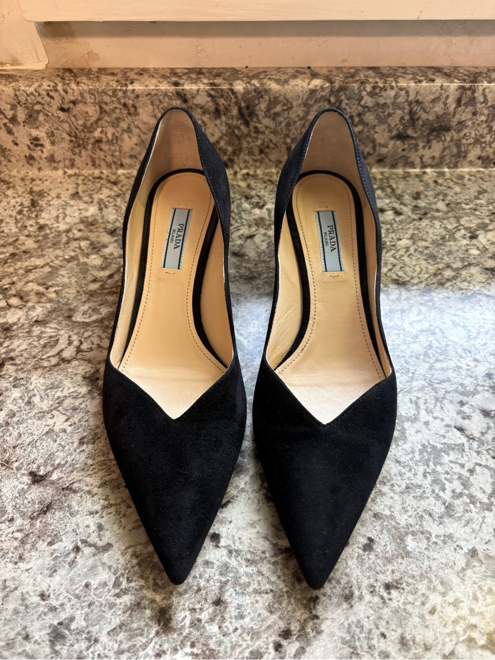 Prada Suede Kitten Heels